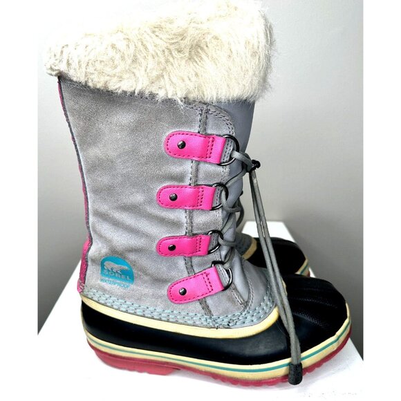 Sorel Womens Boots Winter Snow Insulated Waterproof Lace Up Pink Gray Size 4 - Picture 3 of 13